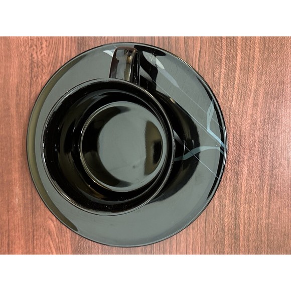 Mikasa Black Opus Tea Cup & Saucer Set Galleria - Picture 2 of 6